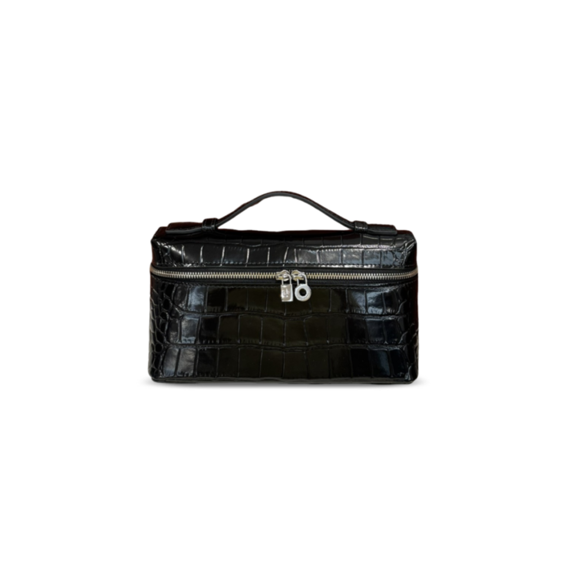 L0r0 P1ana extra pocket l19 crocodile leather (19*11*6.5cm)